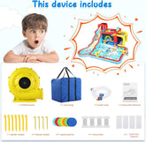AKEYDIY Water Slide Bounce House,10-in-1 Water Bounce House Backyard Waterpark with Long Water Slide AKEYDIY